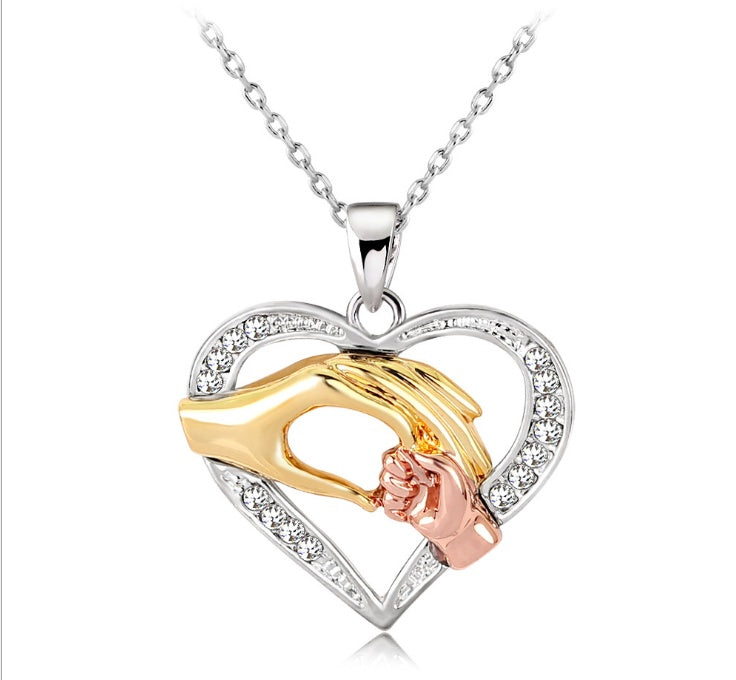 Colliers en chaîne noire pour hommes, 3 couleurs, pendentifs en forme de cœur, pour couples, bijoux coréens en cristal, pour filles et femmes