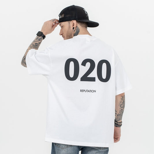 T-shirt basique American High Street ample et surdimensionné - LUXARAH