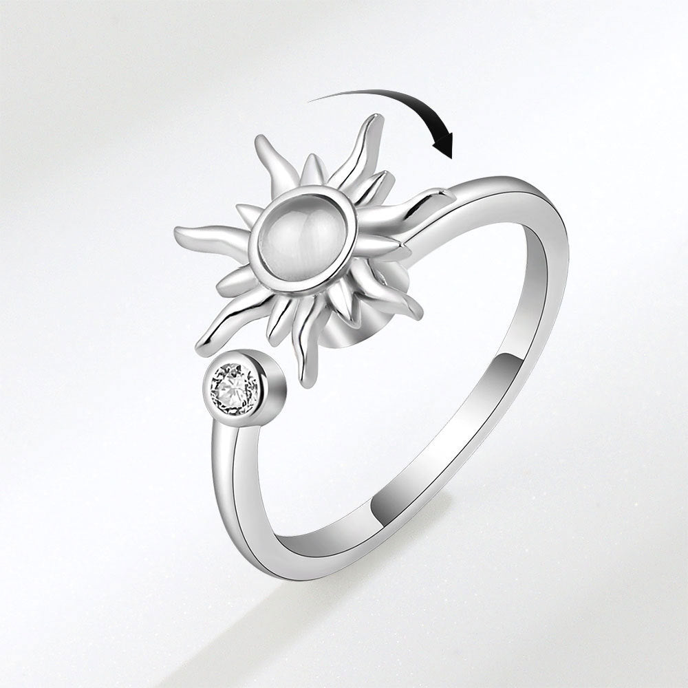 Bague anti-stress et en forme de tournesol rotatif - LUXARAH