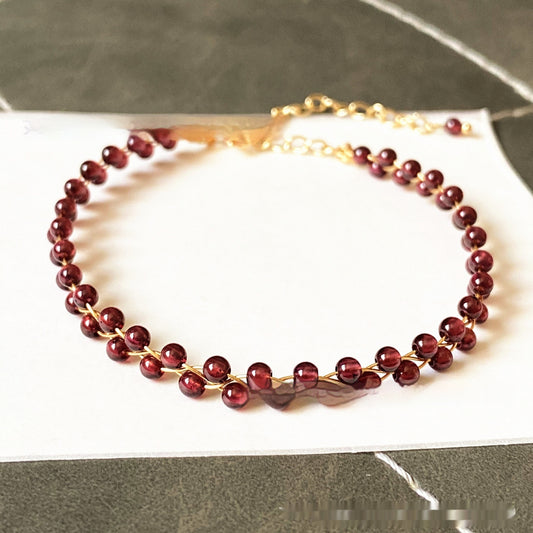 Bracelet en pierre de lune naturelle double couche de labradorite bleue claire, plaqué or 14 carats - LUXARAH