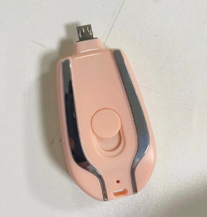 Mini chargeur d'urgence 1500 mAh avec porte-clés et batterie de secours ultra-compacte de type C, charge rapide
