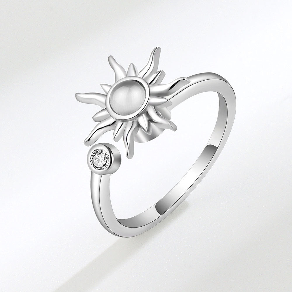 Bague anti-stress et en forme de tournesol rotatif - LUXARAH