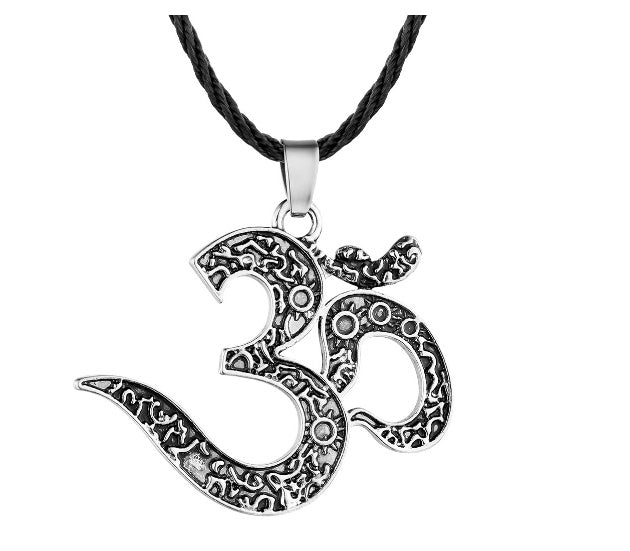 Collier OM, OM Bijoux, Yoga Femme, Collier Ethnique, Argent, Yoga Méditation - LUXARAH