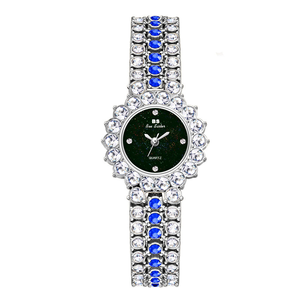 Montre à quartz multicolore pour femme, montre-bracelet analogique de luxe en acier inoxydable, bracelet habillé, horloge - LUXARAH