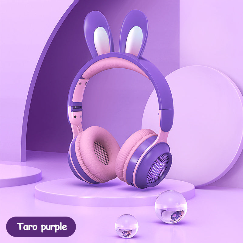 Casque sans fil extensible et lumineux à oreilles de lapin