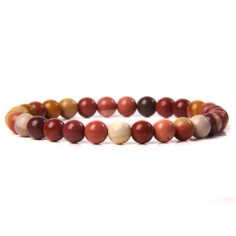 Bracelet en pierre naturelle de 6 mm, tissé à la main, bracelet énergétique - LUXARAH