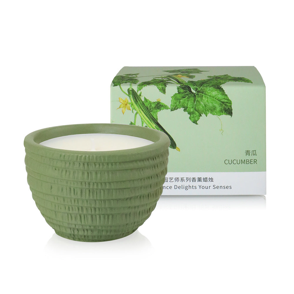 Bougies parfumées sans fumée, 100 g, en forme de tasse de ciment, en cire de soja naturelle, aux huiles essentielles, pour décoration de mariage