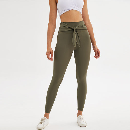 Pantalon de yoga legging à neuf points avec bretelles - LUXARAH