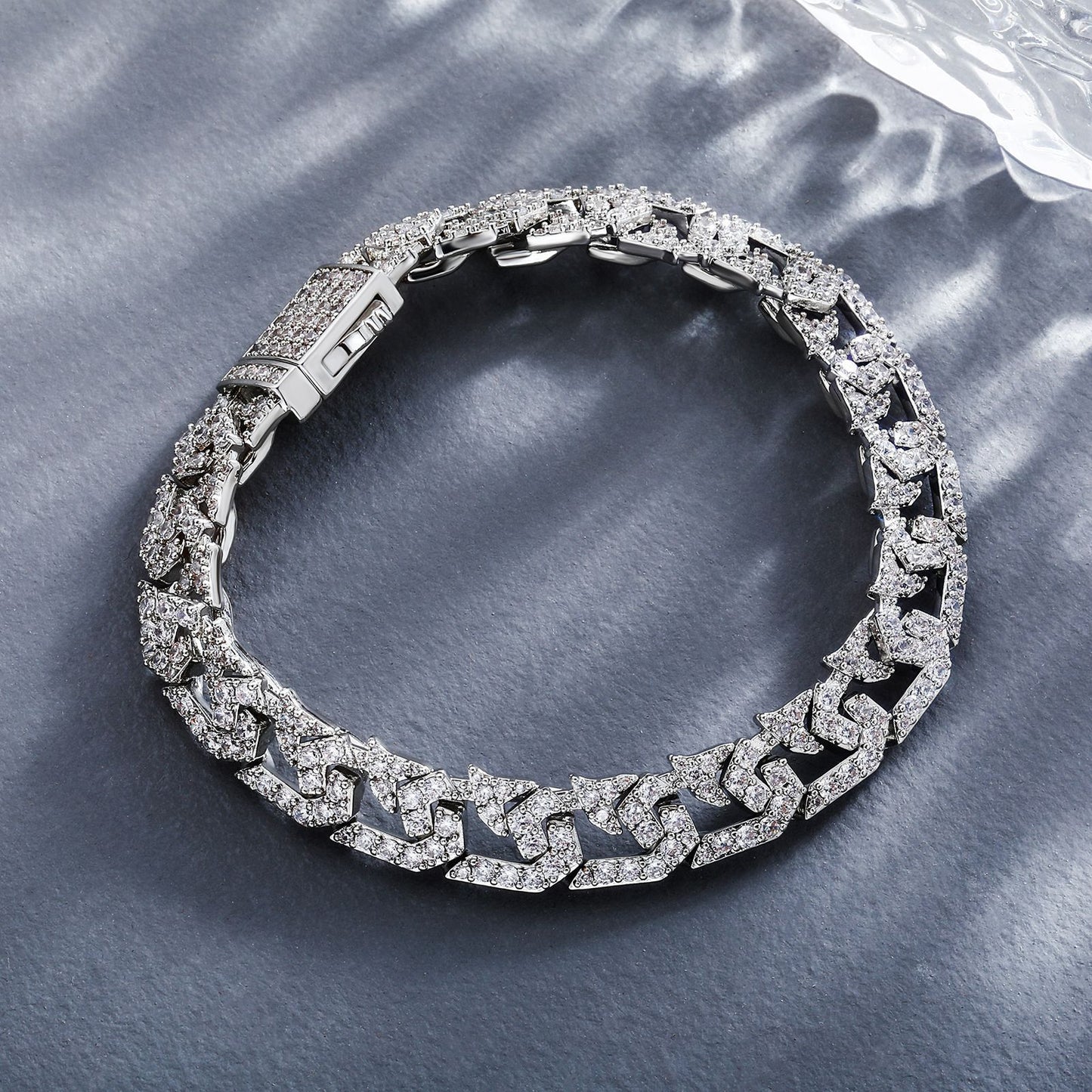 Collares de hip hop con eslabones cubanos de diamantes de 10 mm