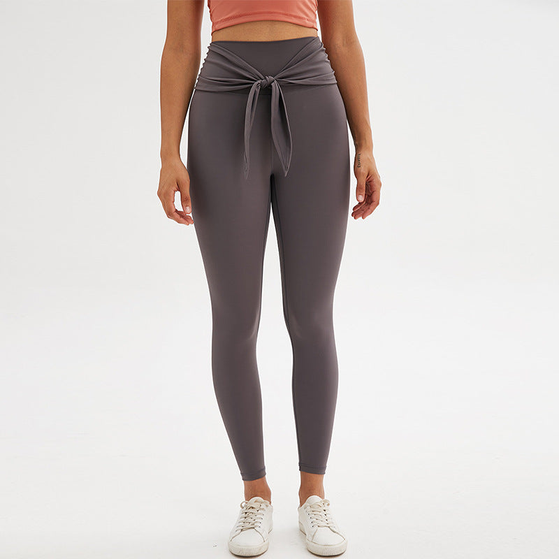Pantalon de yoga legging à neuf points avec bretelles - LUXARAH