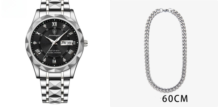 Montre à quartz lumineuse étanche pour homme avec double calendrier - LUXARAH