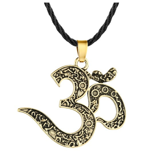 Collier OM, OM Bijoux, Yoga Femme, Collier Ethnique, Argent, Yoga Méditation - LUXARAH