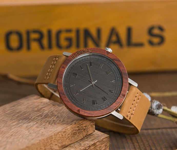 Montre en bois de bambou