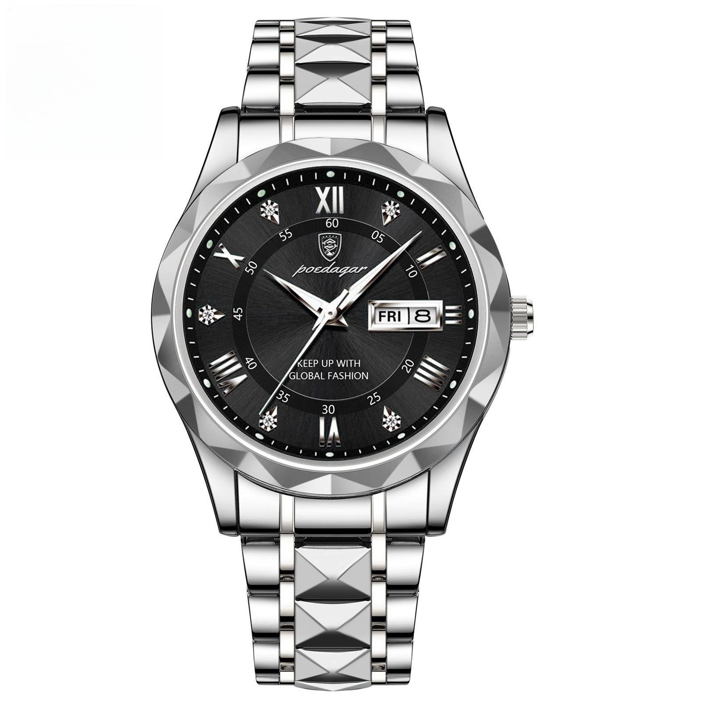 Montre à quartz lumineuse étanche pour homme avec double calendrier - LUXARAH
