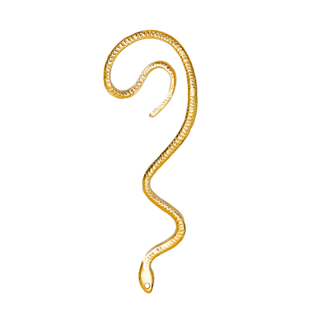 Boucles d'oreilles vintage en zircone, sans trou, en forme de serpent, pour femmes, faux cartilage exagéré, bijoux tendance, cadeaux