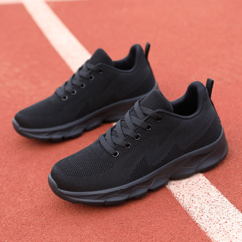 Baskets All Black pour femmes, chaussures de course légères, respirantes et décontractées à semelle souple - LUXARAH