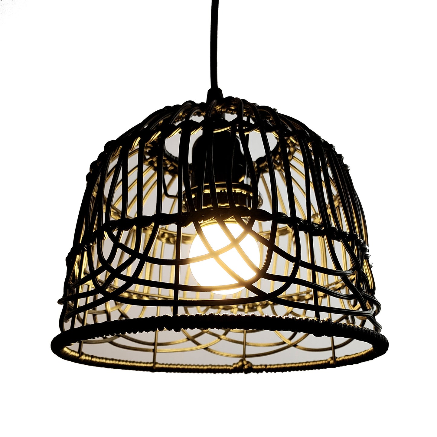 Lustre américain simple en rotin tissé à la main - LUXARAH
