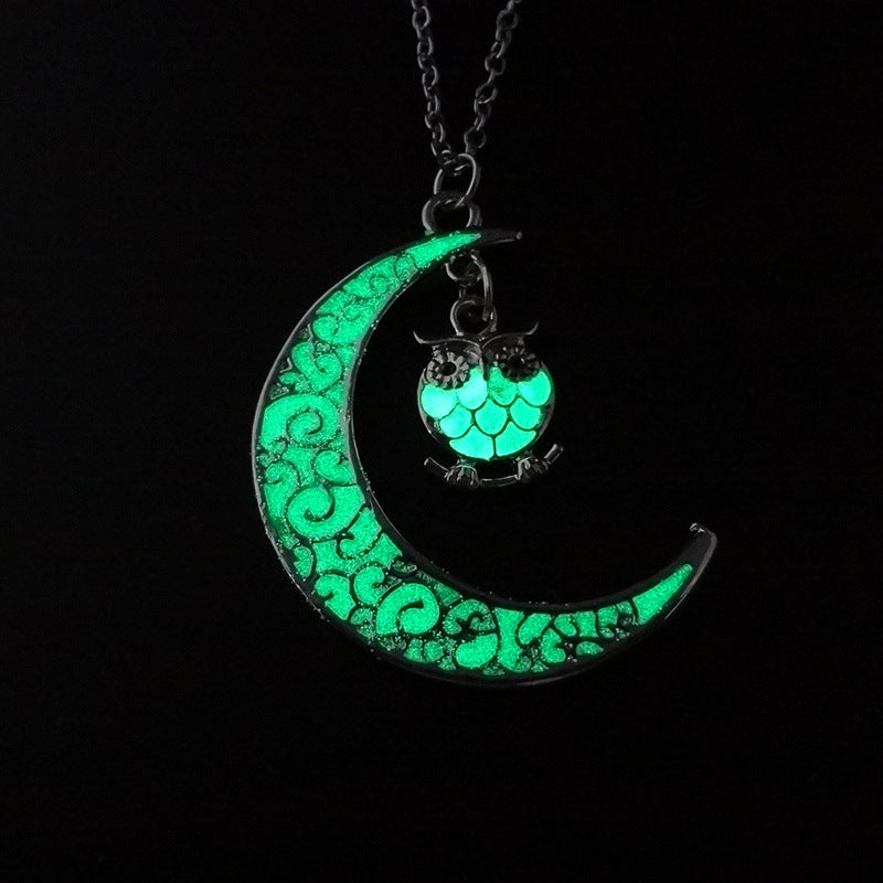 Colliers à pendentif lumineux, colliers à chaîne plaqués argent