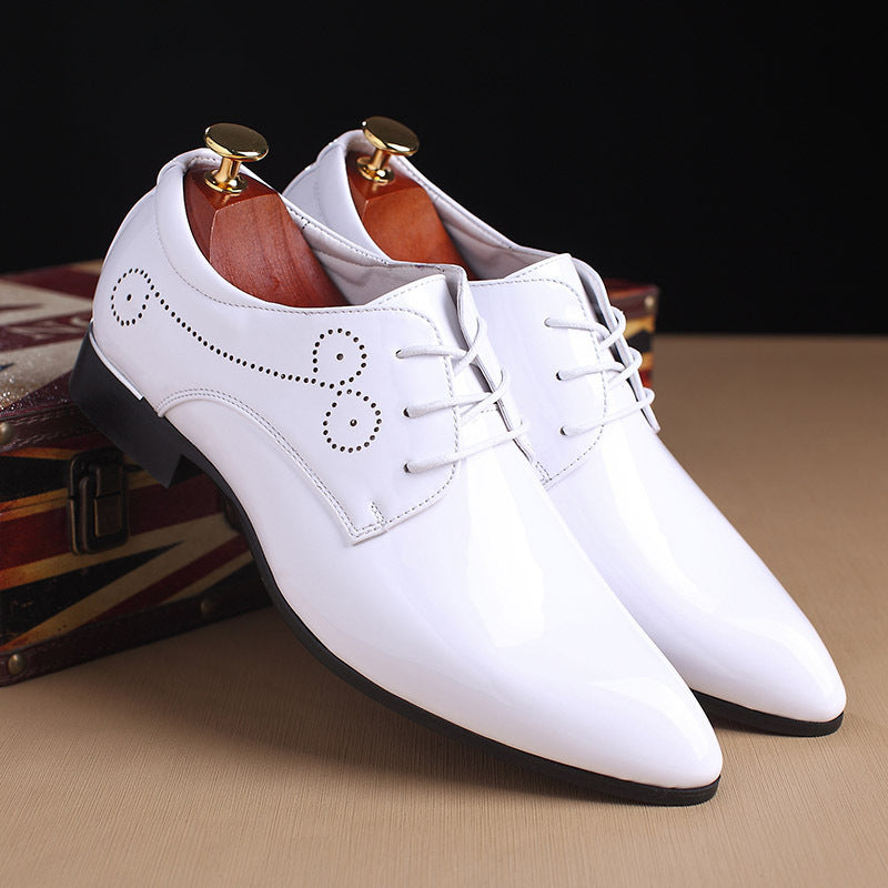 Chaussures en cuir pour hommes, chaussures habillées décontractées, chaussures de conduite noires à enfiler - LUXARAH