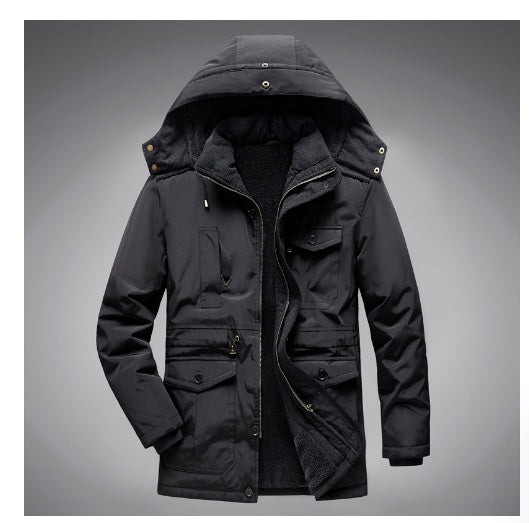 Manteau en coton avec doublure en laine d'agneau