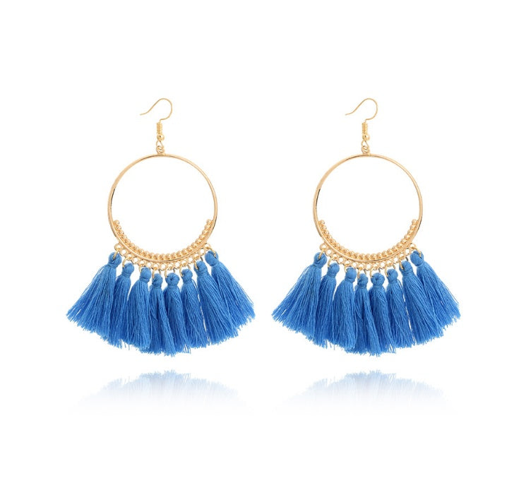 Boucles d'oreilles pendantes à grosses gouttes rondes