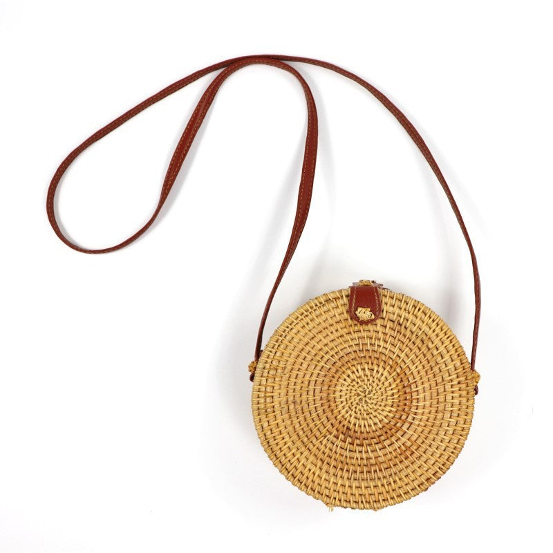 Sac de plage en rotin pour voyage, vacances, loisirs