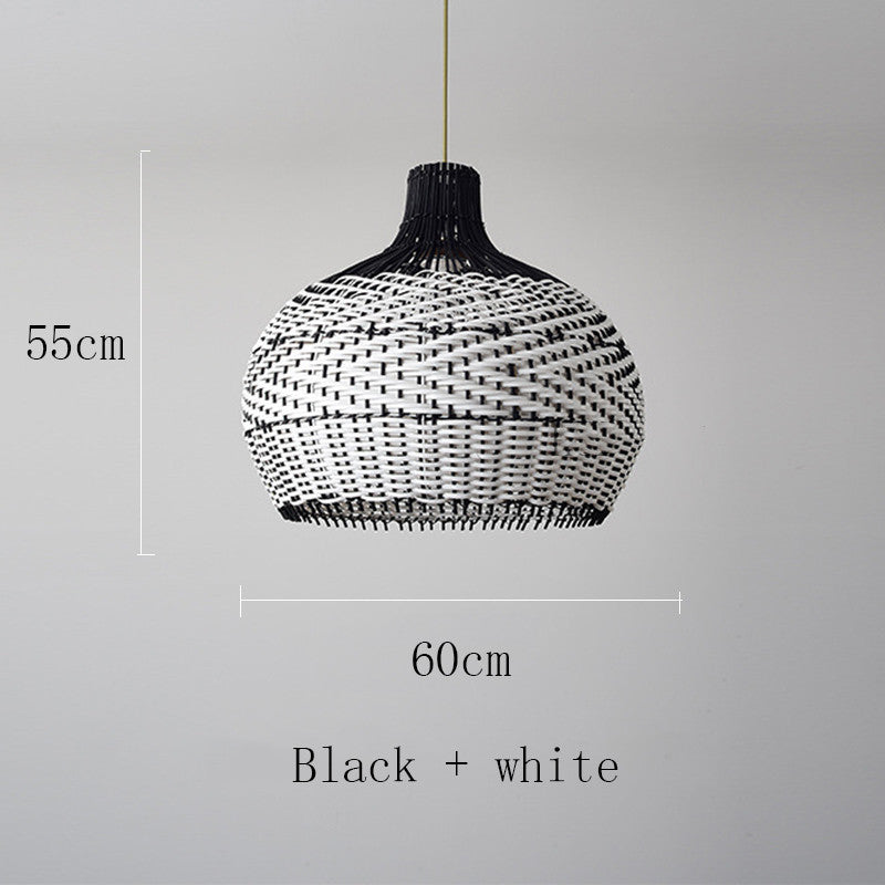 Lustre en rotin de style café au design créatif nordique