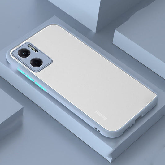 Coque de téléphone transparente et givrée de couleur unie