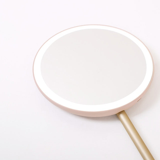Miroir de maquillage pliable Ă LED - LUXARAH