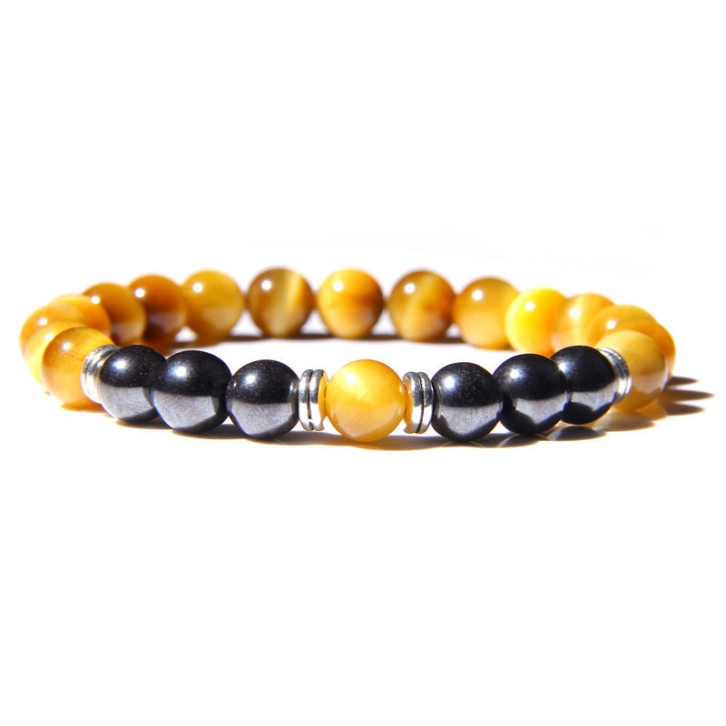 Bracelet chakra en pierre volcanique énergétique à sept couleurs - LUXARAH