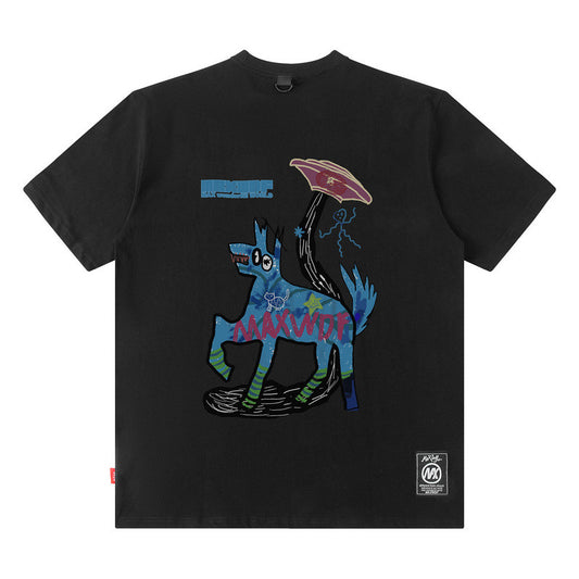 T-shirt ample à manches courtes et oversize American Street - LUXARAH