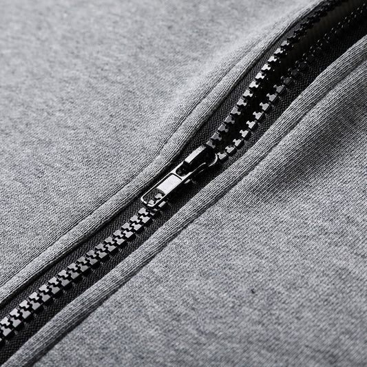 Veste zippée décontractée brodée en coton pour homme