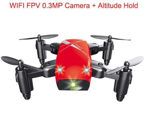 Micro drone RC pliable 3D, volant, télécommande, quadricoptère, jouets avec caméra, contrôle par application WiFi, hélicoptère, cadeau pour enfants