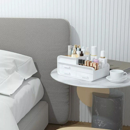 Coiffeuse de maquillage, grand support de maquillage, boîte de rangement bien rangée - LUXARAH