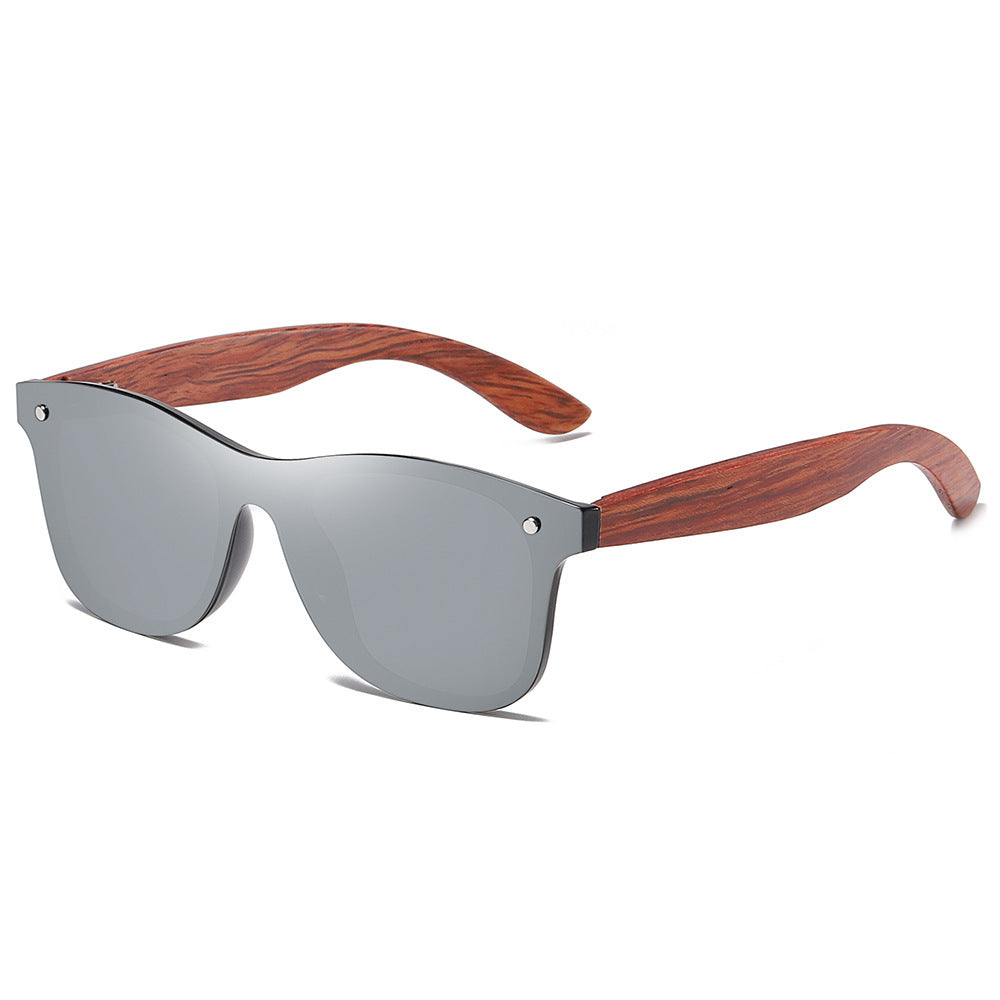 Lunettes de soleil polarisées en bois de bambou, style nouveau, miroir monobloc, de haute qualité