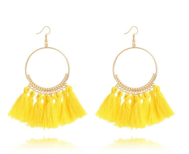 Boucles d'oreilles pendantes à grosses gouttes rondes