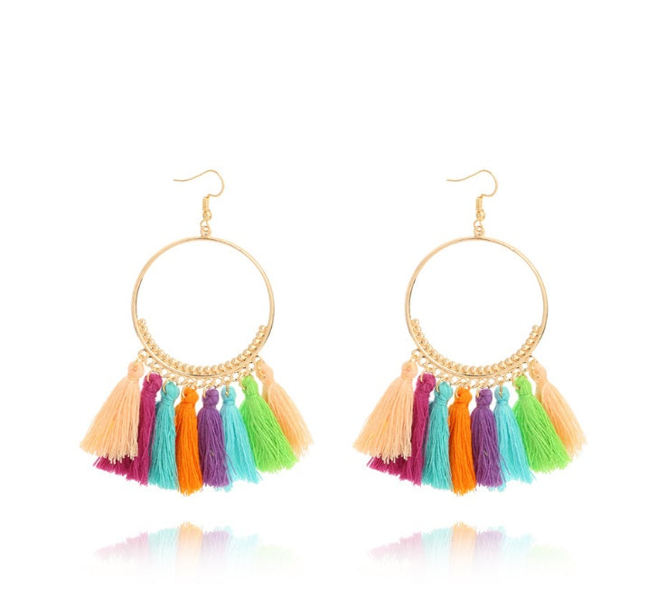 Boucles d'oreilles pendantes à grosses gouttes rondes