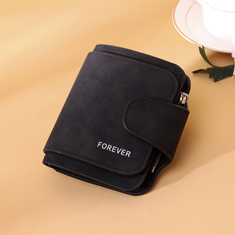 Portefeuille long à trois volets pour femme, nouvelle collection, sac tendance, porte-monnaie multi-cartes, tissu bicolore givré
