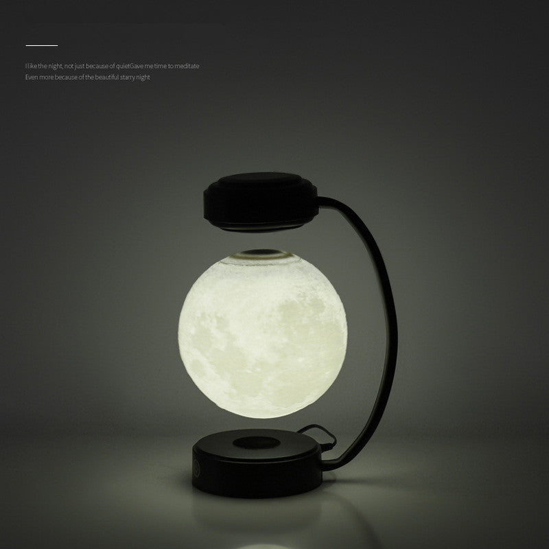 Veilleuse LED 3D en forme de lune, sans fil, magnétique, rotative, boule flottante, pour l'école, le bureau, la librairie, la décoration de la maison