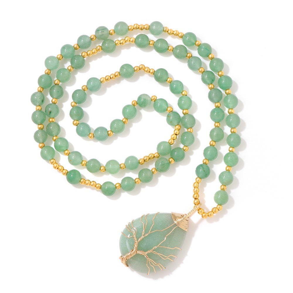 Colliers pour hommes et femmes avec pendentif en pierre et cordon élastique, style plage et bord de mer - LUXARAH