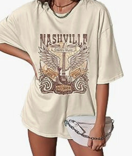 T-shirt oversize en coton imprimé coloré - LUXARAH