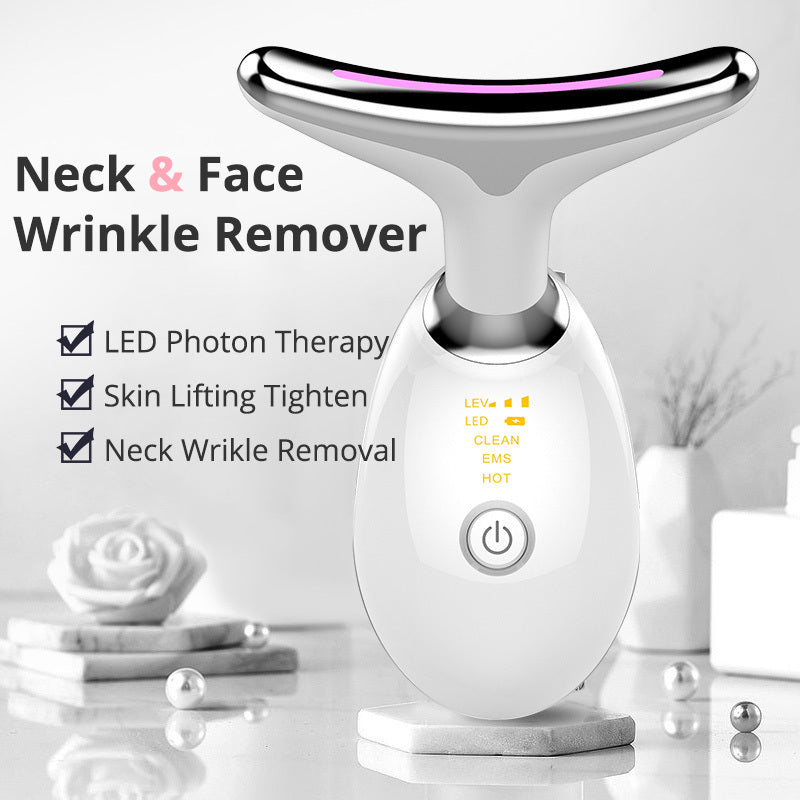 Appareil de massage thermique EMS pour le cou, lifting et raffermissement, micro-courant électrique, anti-rides - LUXARAH