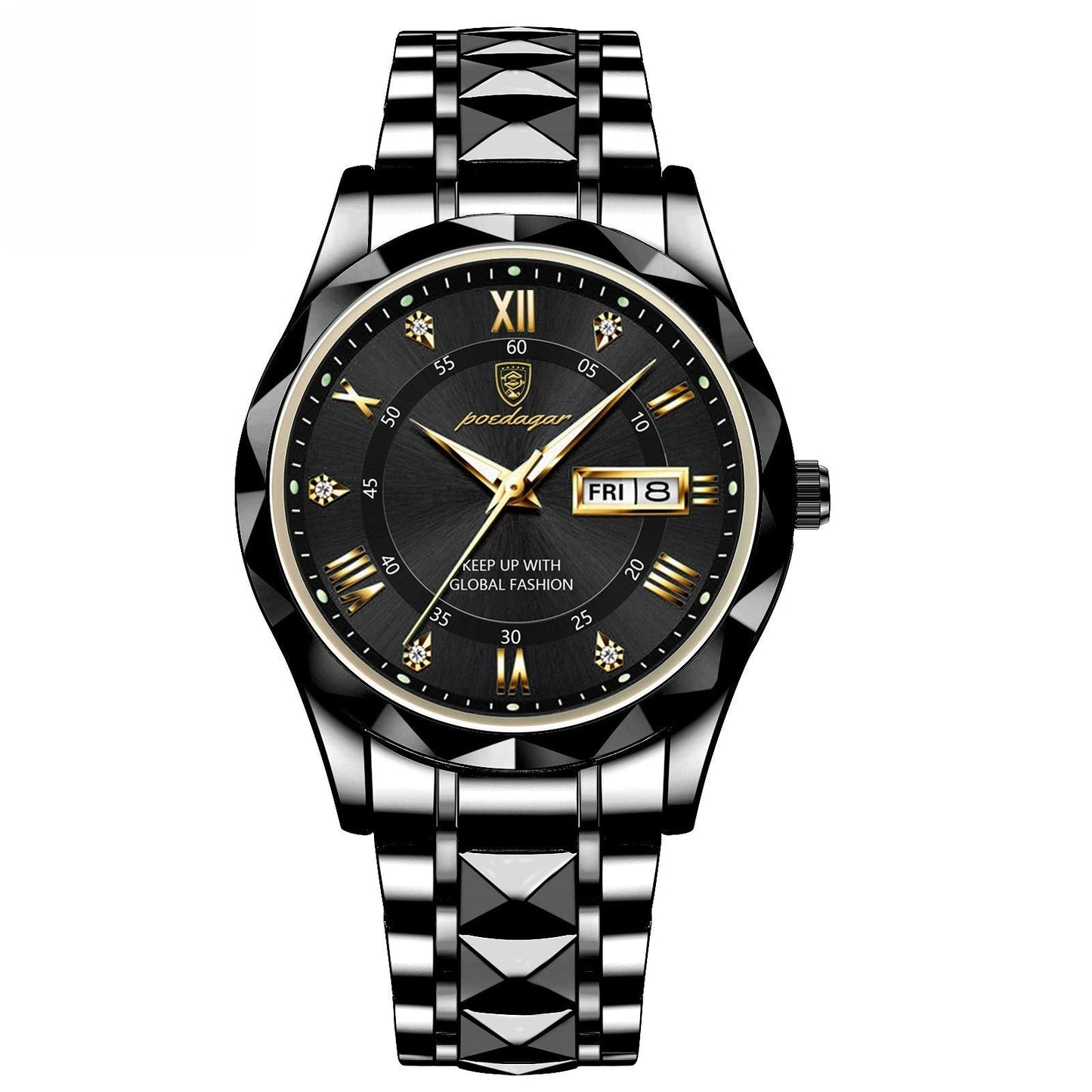 Montre à quartz lumineuse étanche pour homme avec double calendrier - LUXARAH