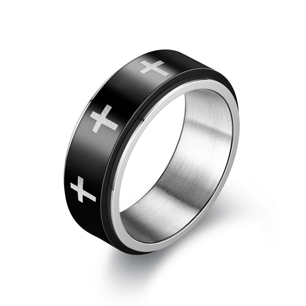 Bague tournante en acier titane anti-anxiété et anti-stress - LUXARAH