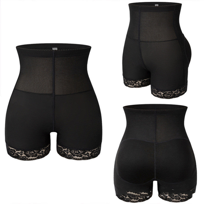 Pantalon moulant taille haute en dentelle avec coussin en éponge