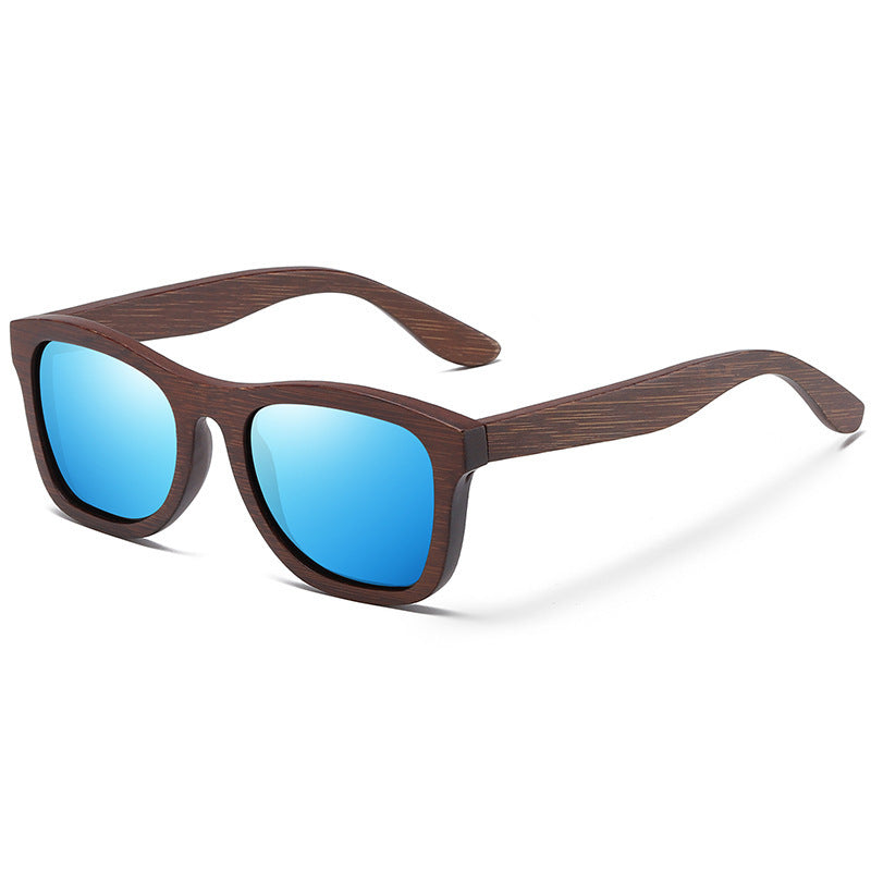 Lunettes de soleil rétro polarisées en bois de bambou