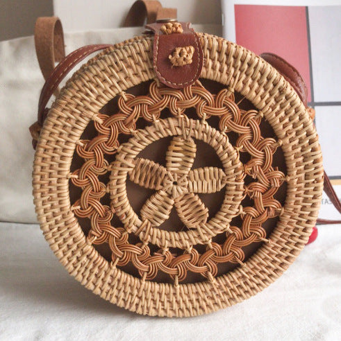 Sac tissé en rotin rétro à la mode - LUXARAH