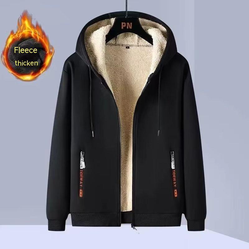 Pull à capuche en polaire berbère épaisse et chaude pour homme