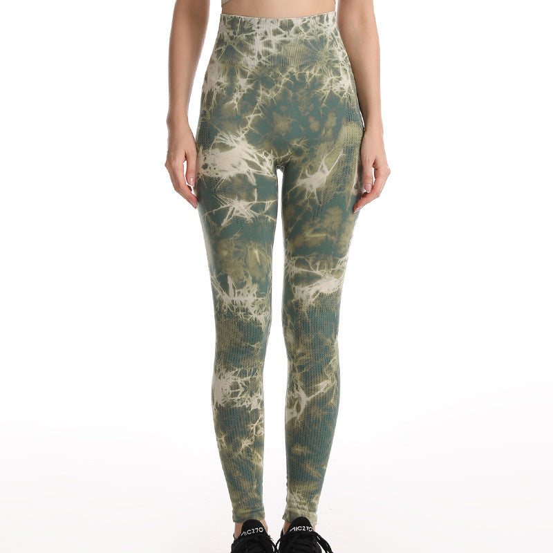 Leggings Tie Dye pour femmes, pantalons de yoga, de fitness, sans coutures, push-up, collants d'entraînement, de sport, de gym - LUXARAH