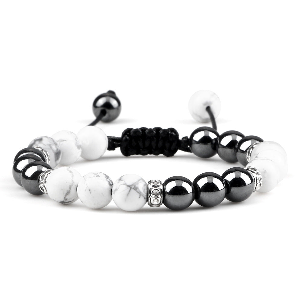Bracelet en hématite tissé pour le couple - LUXARAH